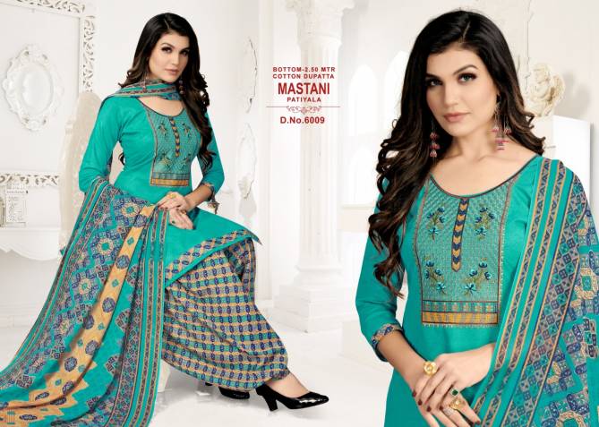 Mastani Patiyala 6 Latest Printed Regular Wear Cotton Dress Material